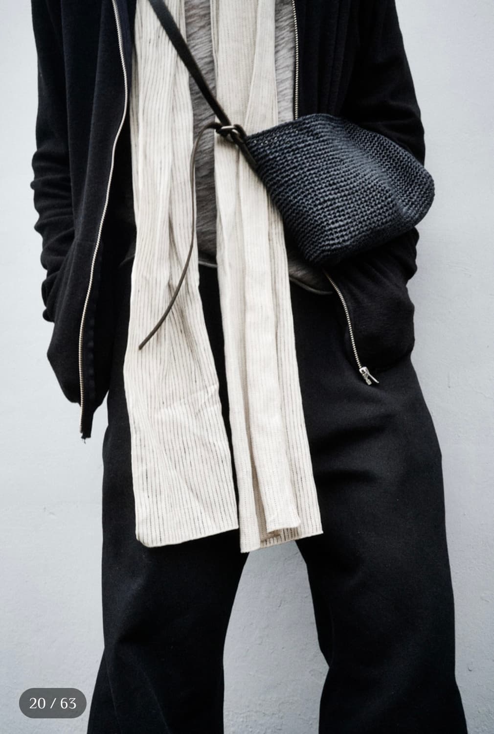 모노프리베 Textured Square Long Scarf 상품이미지3