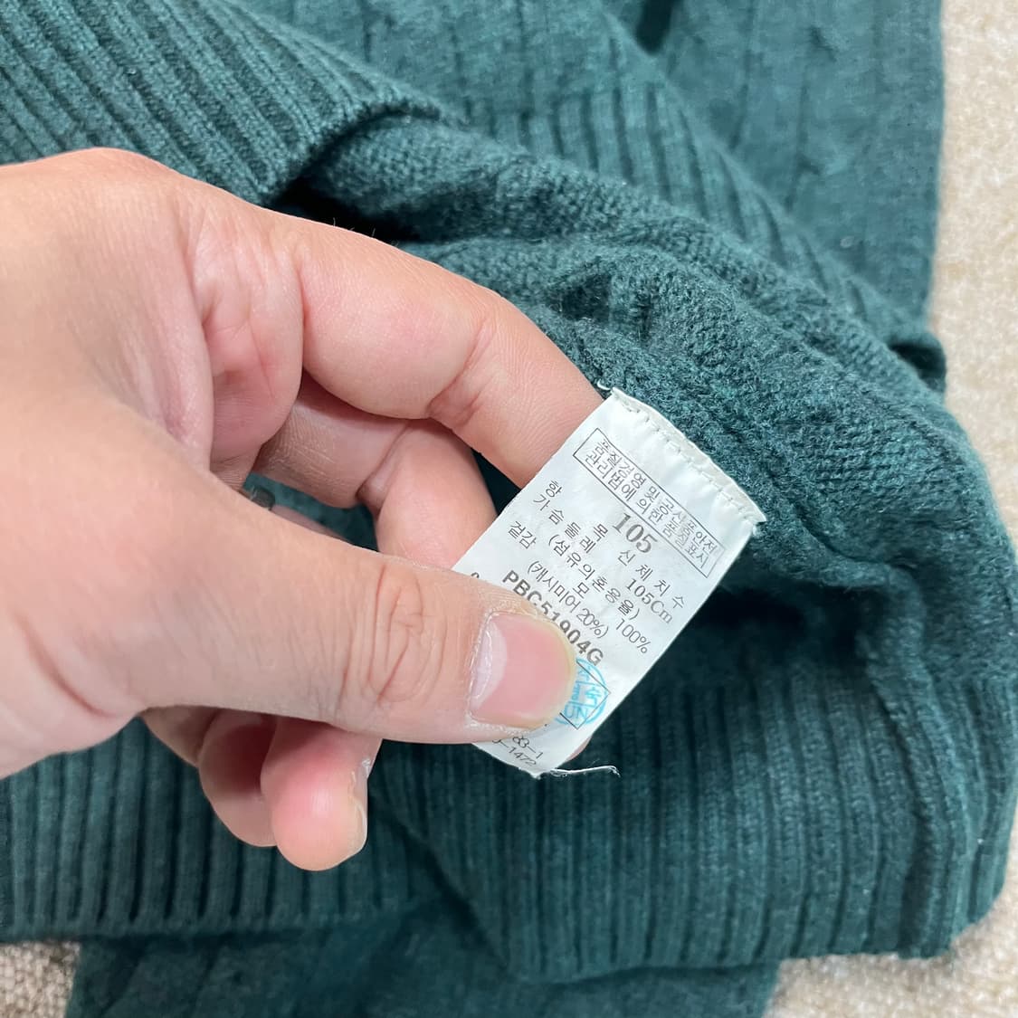 빈폴 캐시미어 함유 꽈배기 니트 상품이미지5