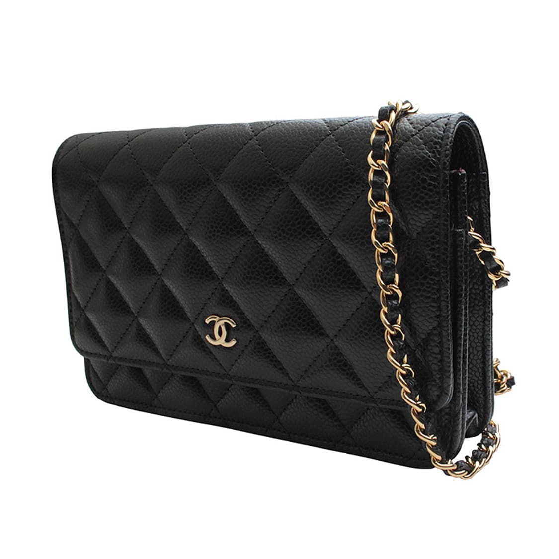 샤넬 WOC 블랙 캐비어 금장 미니 크로스 (내장칩) 상품이미지2