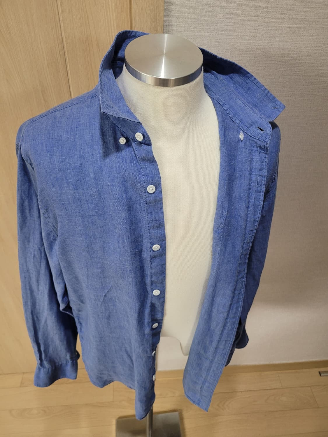 유니온베이 Unionbay 남자 린넨 셔츠 105 블루 상품이미지7