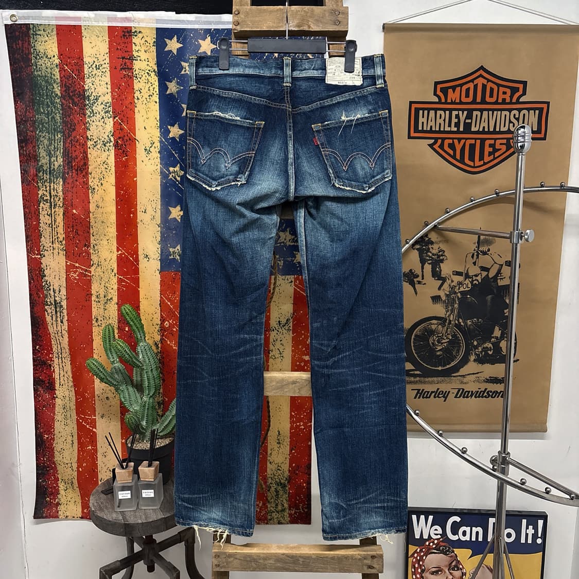 90s 에드윈 블루트립 503 빈티지워싱 데님팬츠 N584 상품이미지2