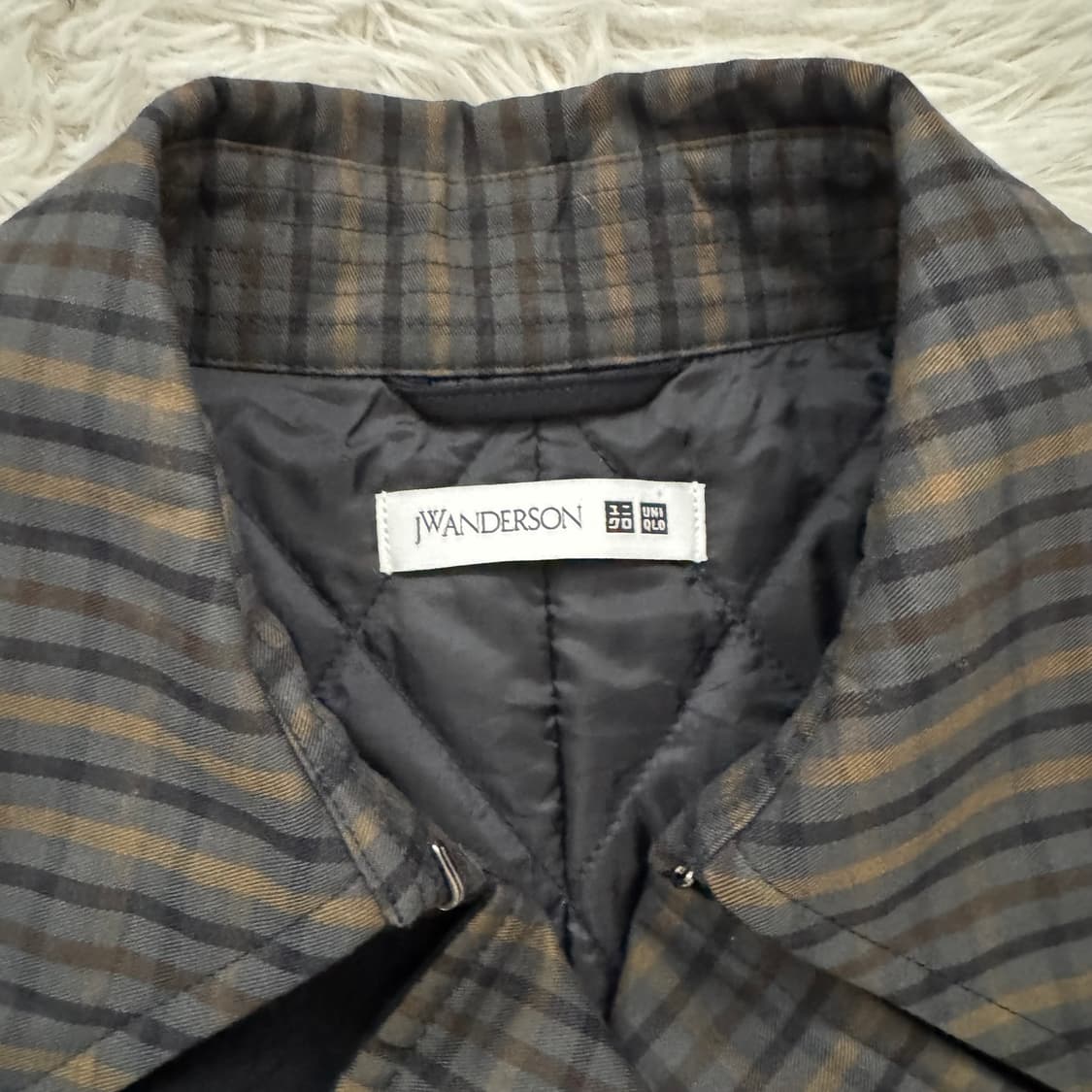 JW 앤더슨 x UNIQLO 체크 트렌치코트 jw앤더슨코트 빈티지트랜코트 상품이미지4
