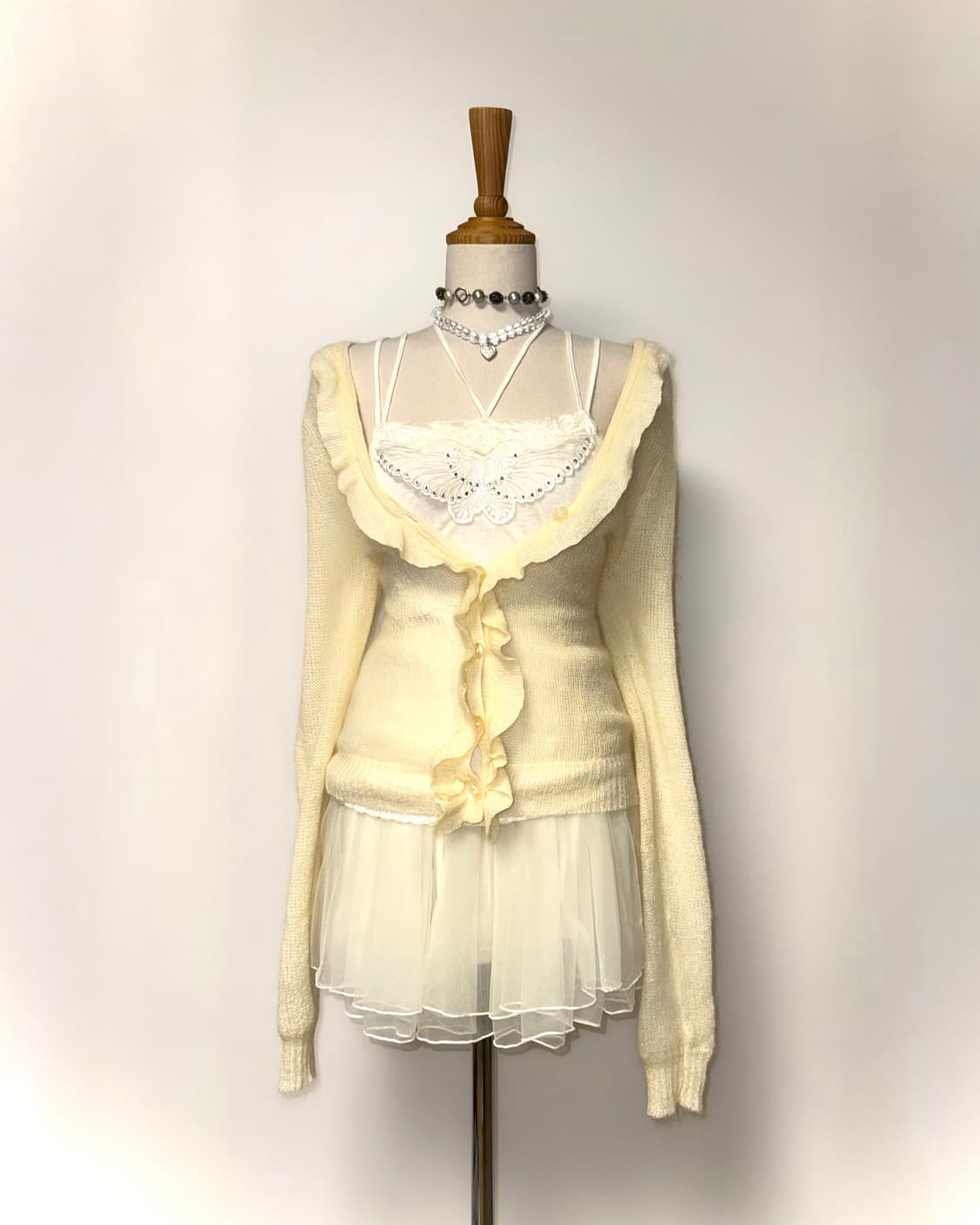 페어리 옐로우 프릴 가디건 상품이미지3