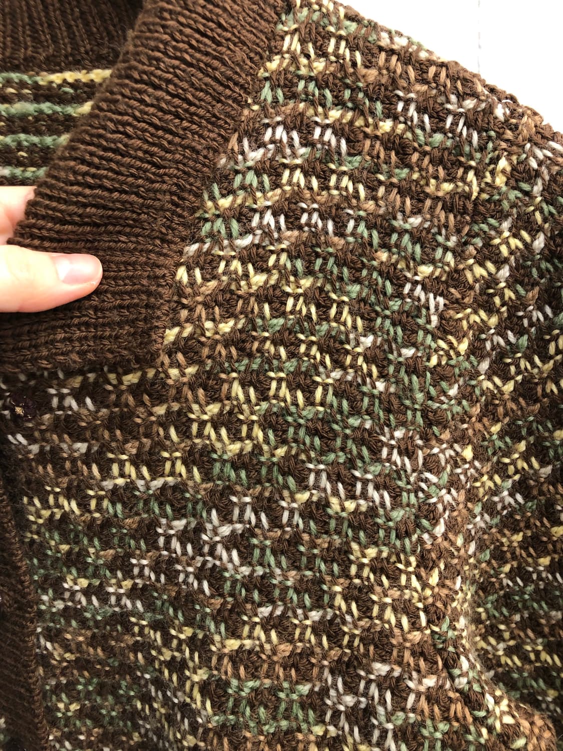 chestnut crochet cardigan 상품이미지5