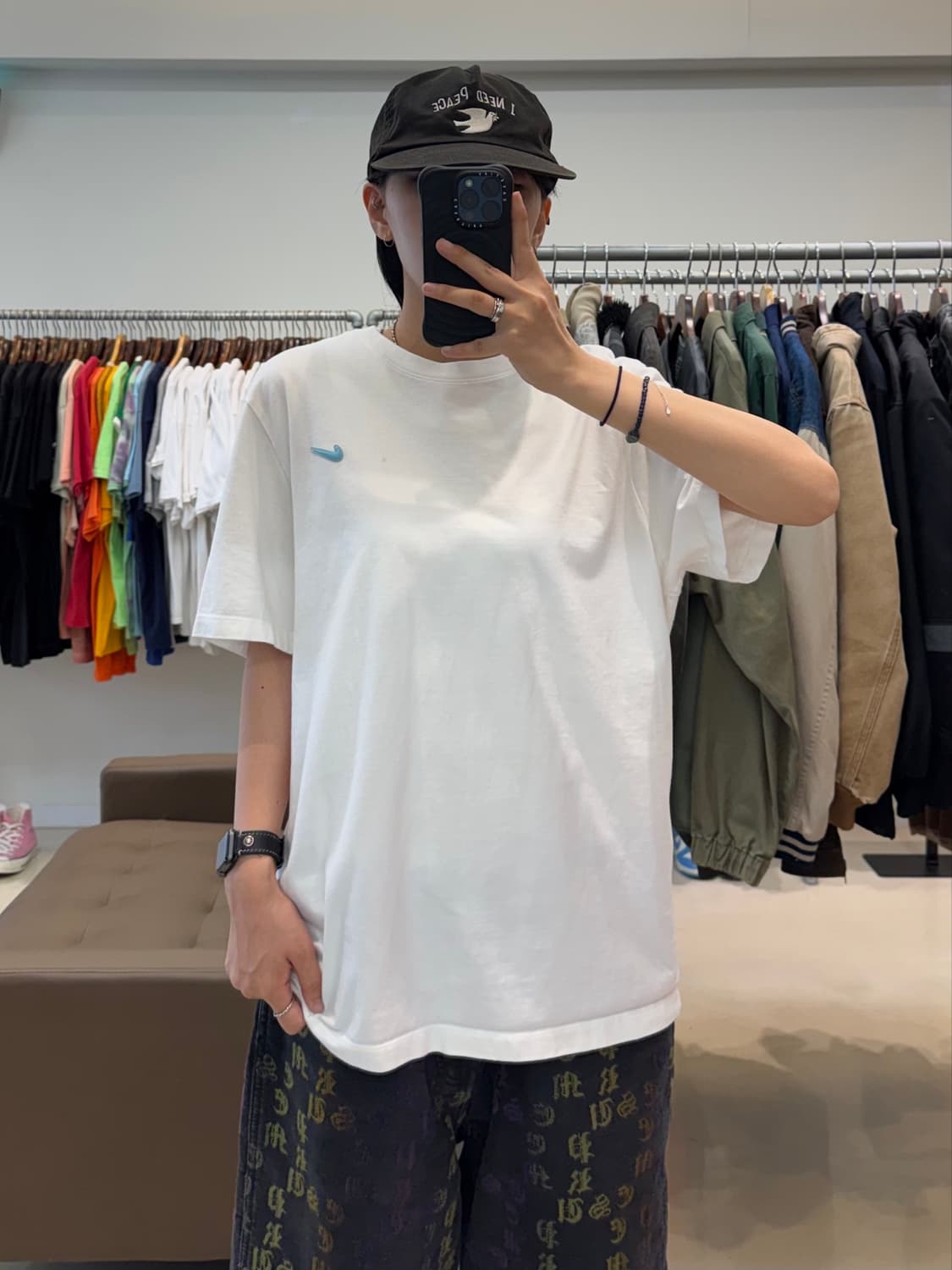 나이키 블루 폼 스우시 로고 티셔츠 상품이미지7