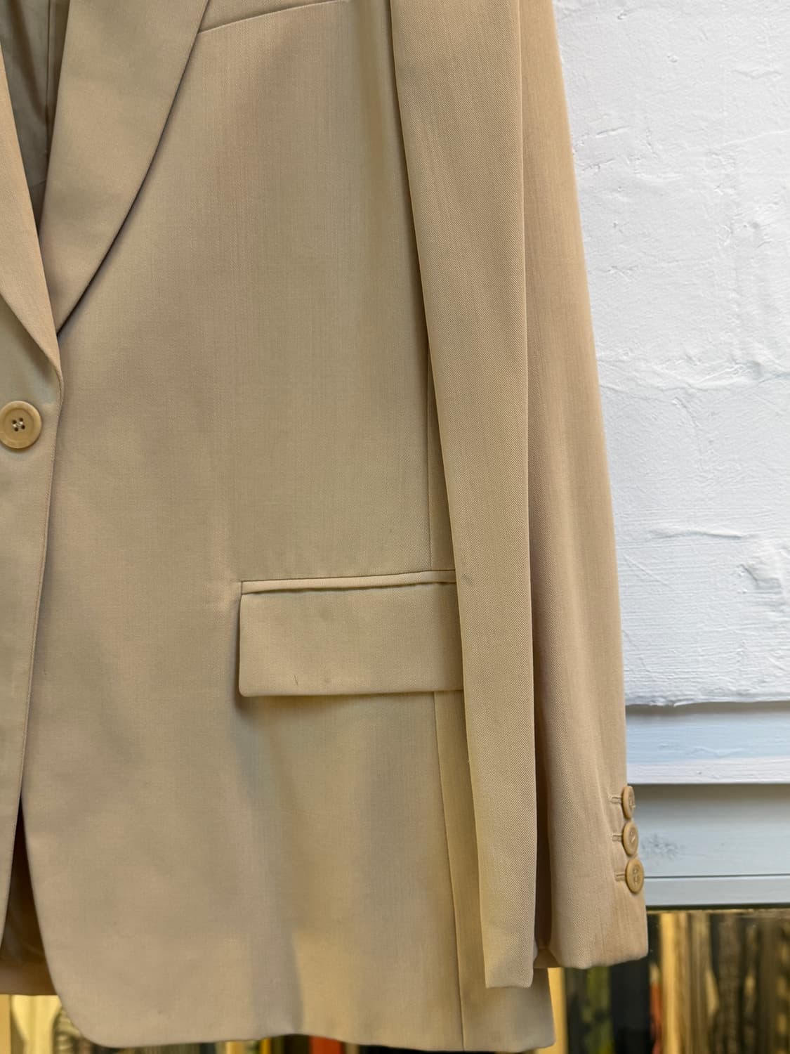 Maxmara 막스마라 울 베이지 싱글 블레이저 40 상품이미지2