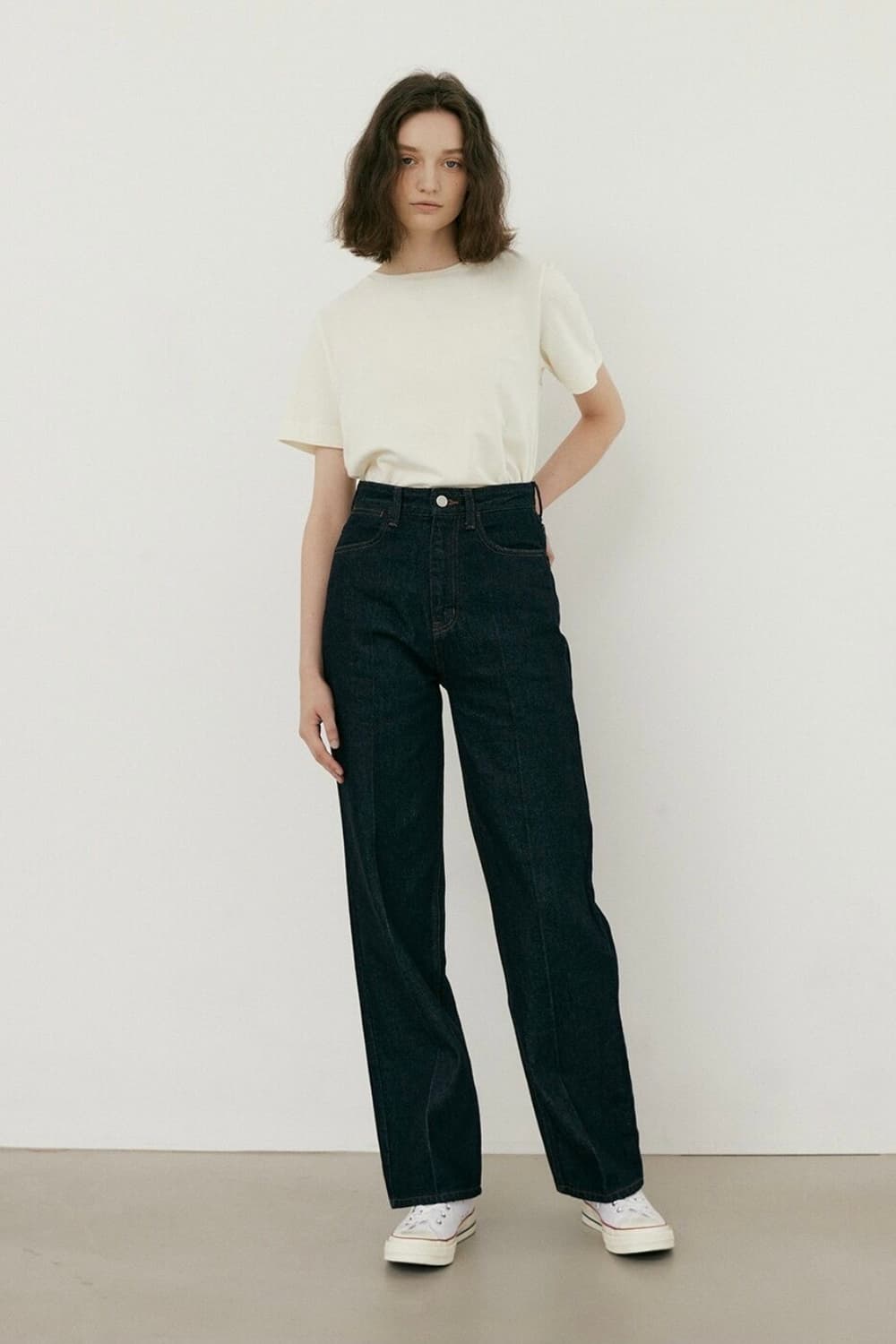 블랭크공삼 high-rise straight jeans (indigo) 상품이미지1