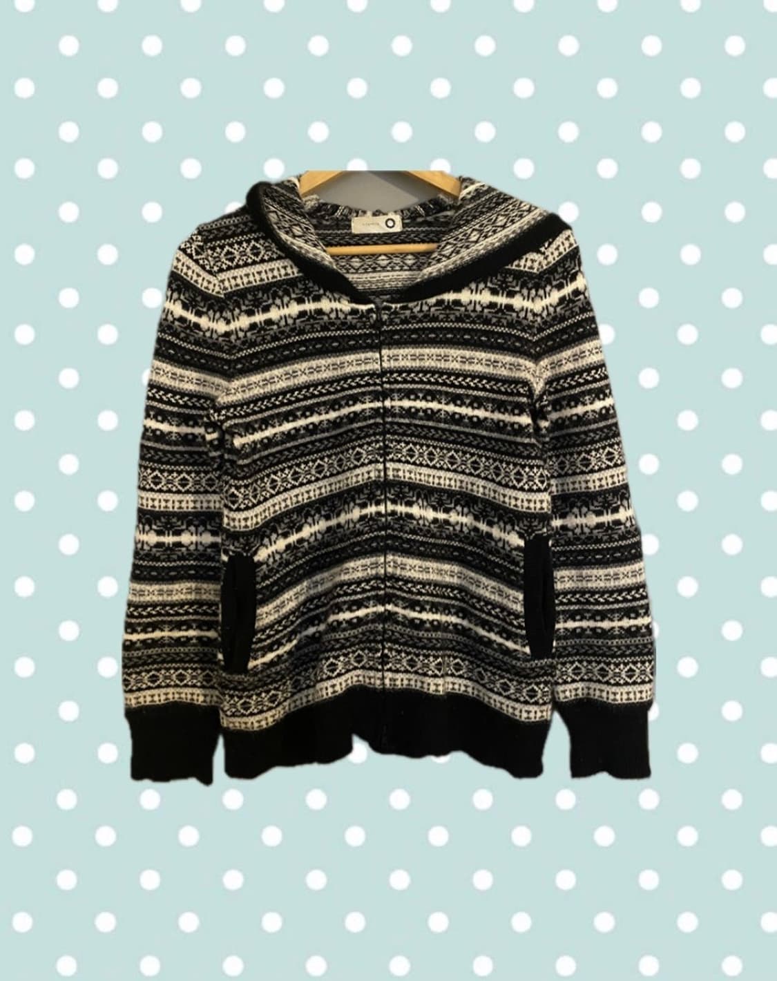 ❄️빈티지 모리걸 노르딕 투웨이 니트 후드집업❄️ 상품이미지2