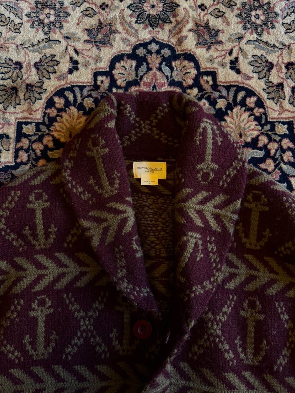 오베이 프로파간다 숄칼라 가디건 100 상품이미지2