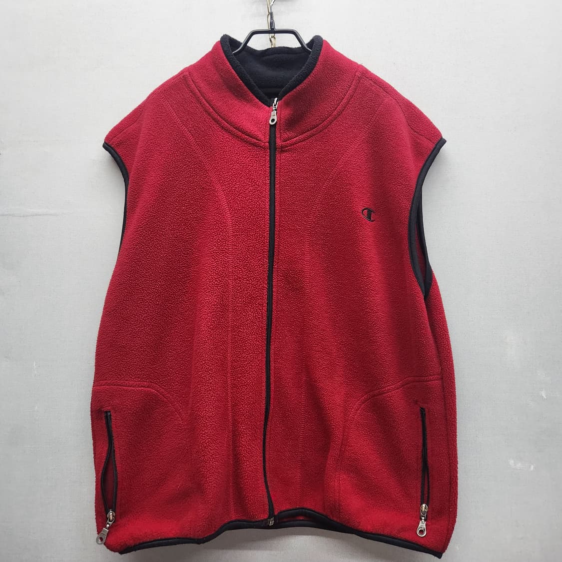 올드스쿨 챔피온 로고 후리스 쪼끼 XL 상품이미지1