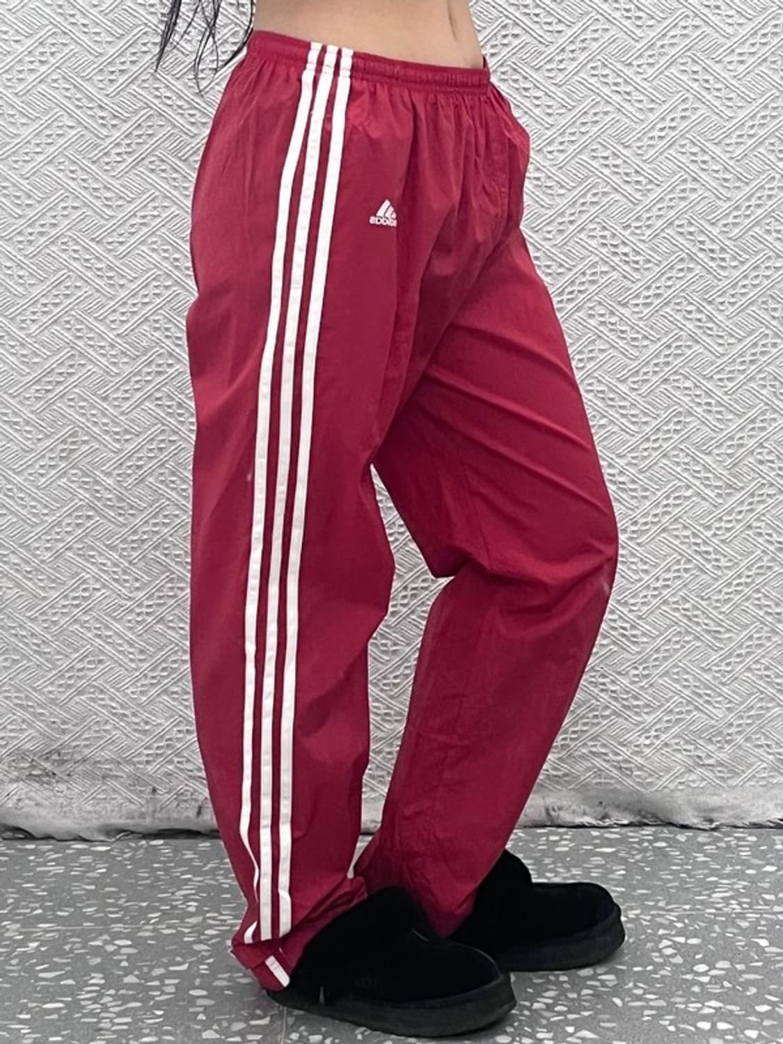 아디다스 올드스쿨 Y2K 다크레드 바람막이 트랙팬츠 XL C08389 상품이미지1