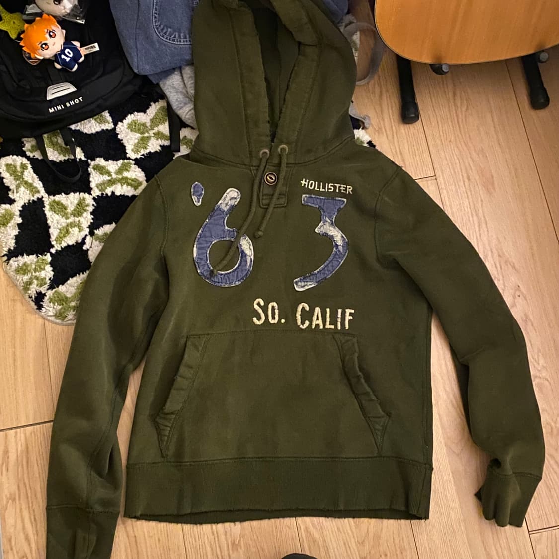 🍵홀리스터 말차 후드티 M 상품이미지2