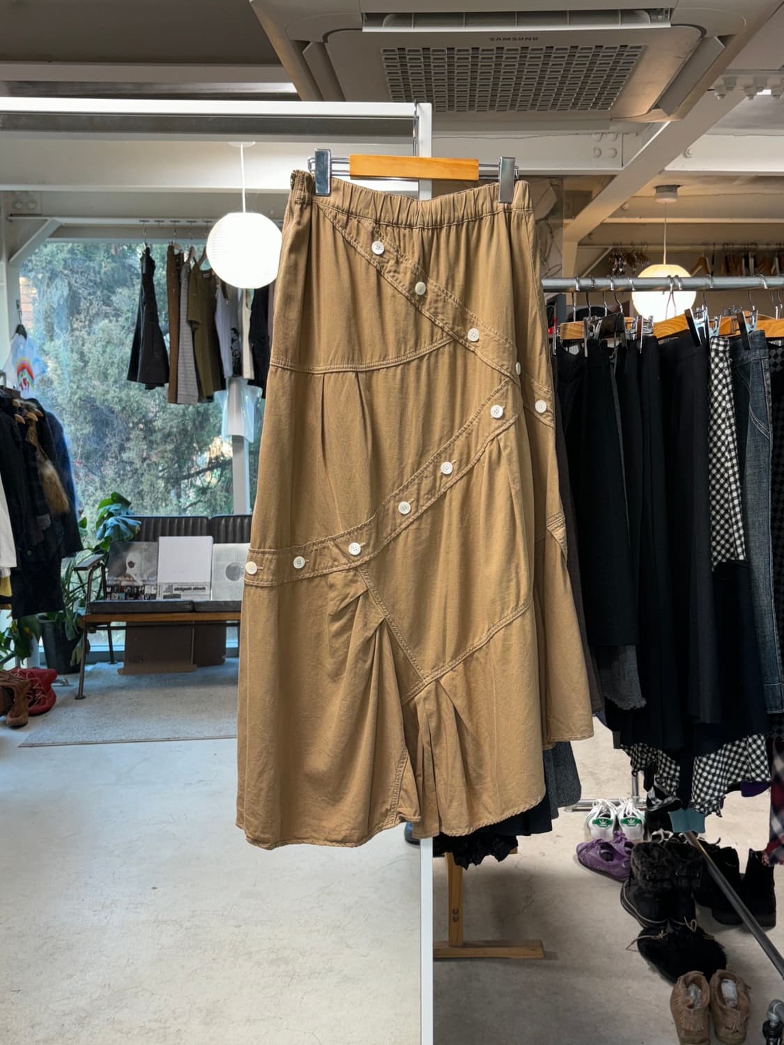 메르시보꾸 버튼 카고 스커트 상품이미지2