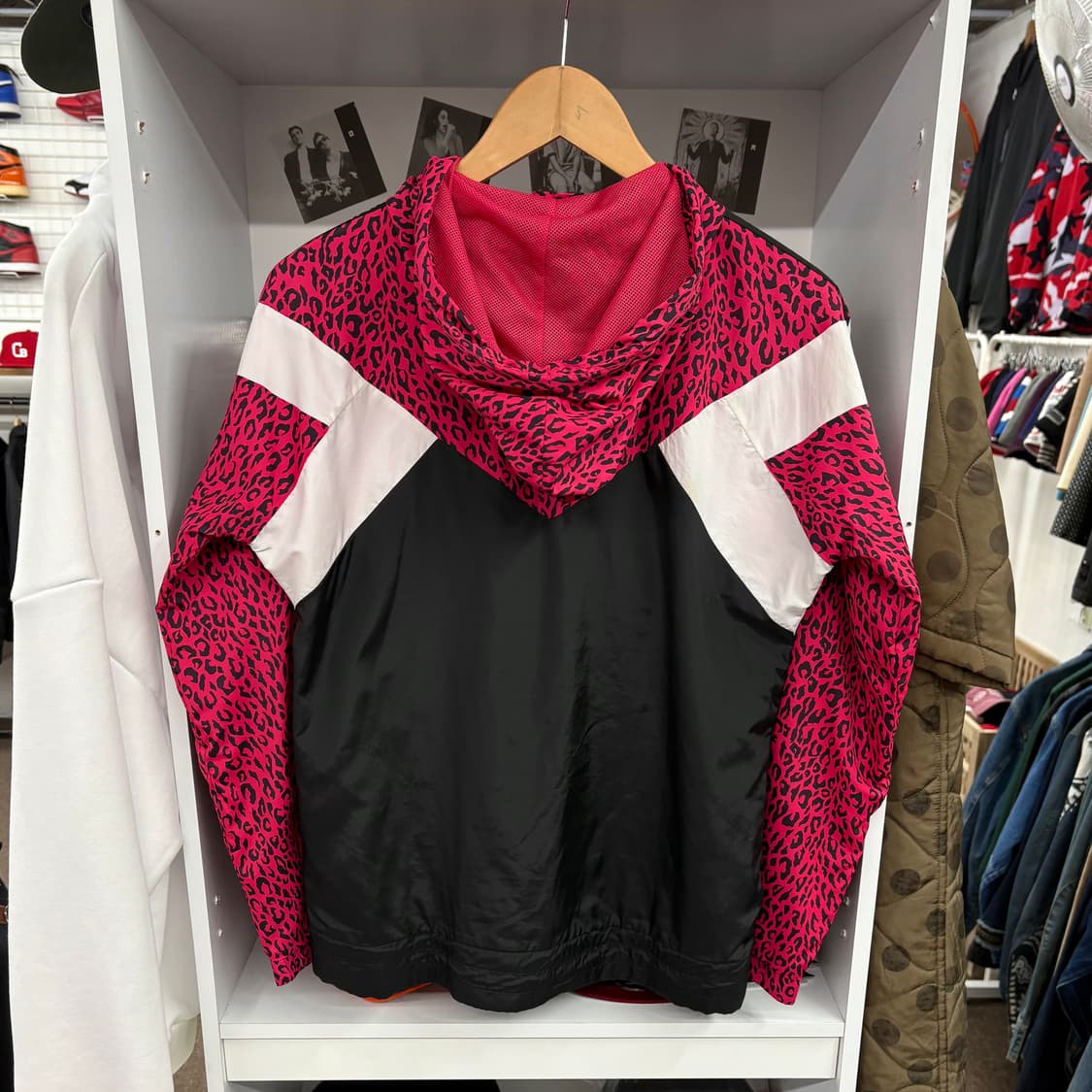 (S) 아디다스 올드스쿨 레오파드 경량 바람막이 자켓 상품이미지3