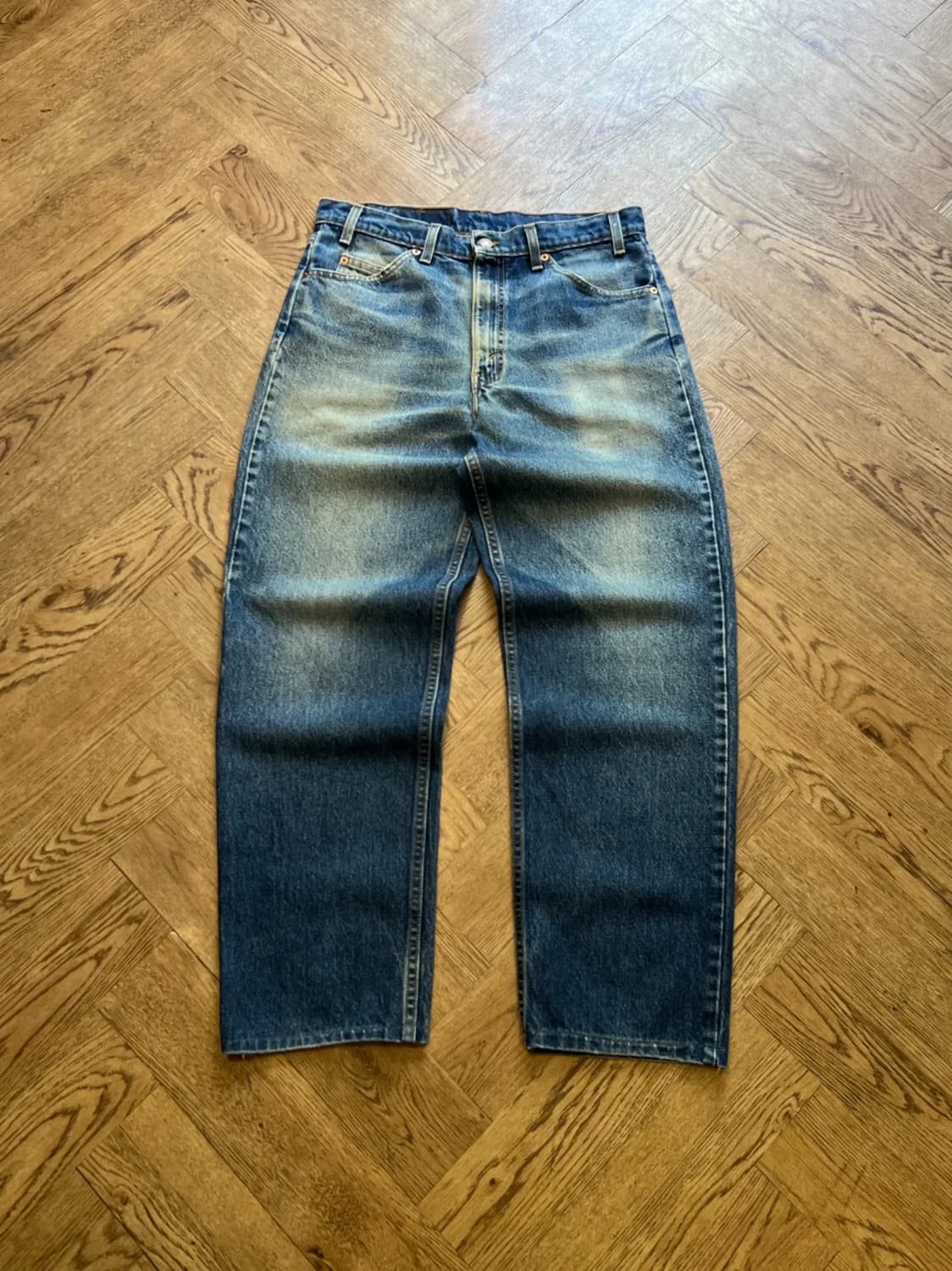 [34]90's 리바이스 USA Made 오랜지탭 550 워싱 데님 팬츠 상품이미지1