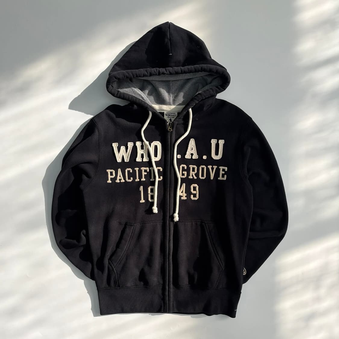 후아유 y2k 블랙 러블리힙 스웻 후드집업 희귀져지(M) 상품이미지2