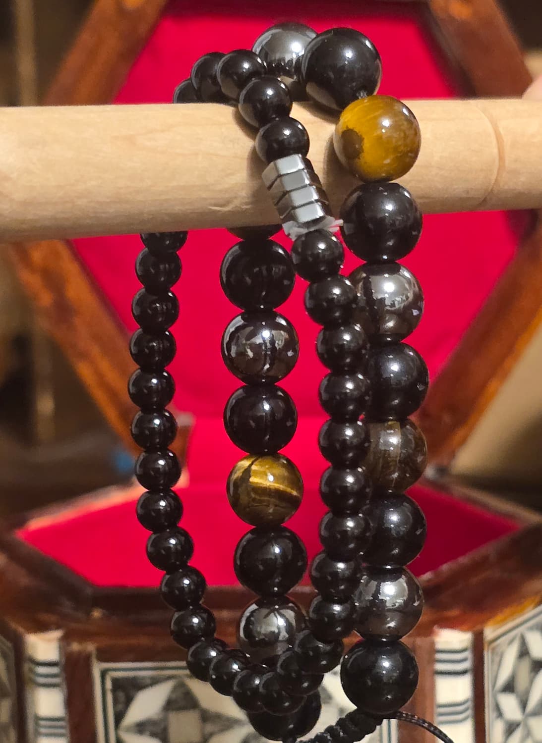 타이거아이 & 블랙 스톤 원석 팔찌 상품이미지6