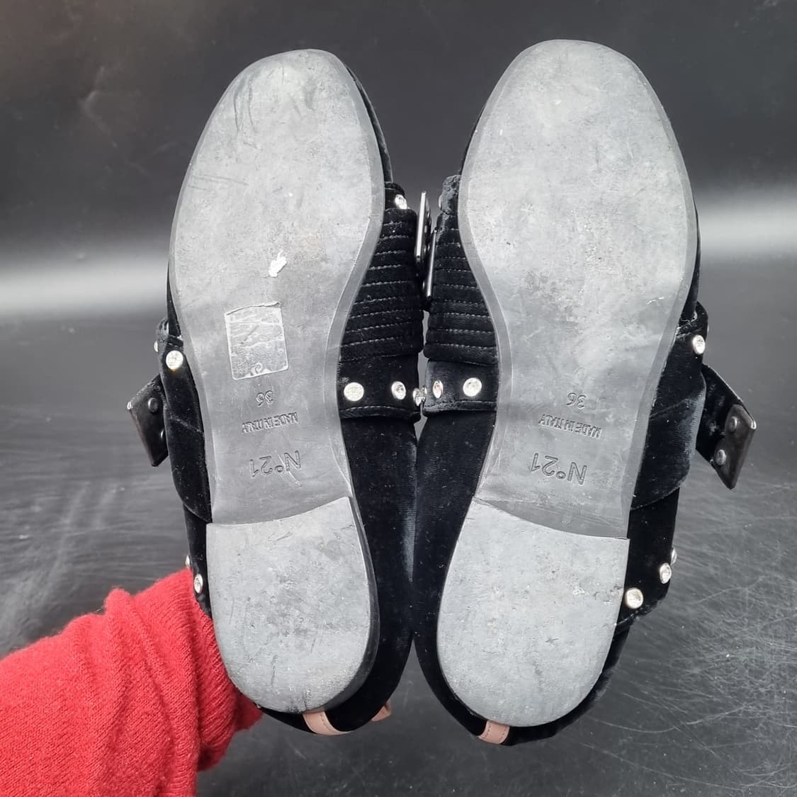 N21 벨벳 여성플랫슈즈36 220 상품이미지4