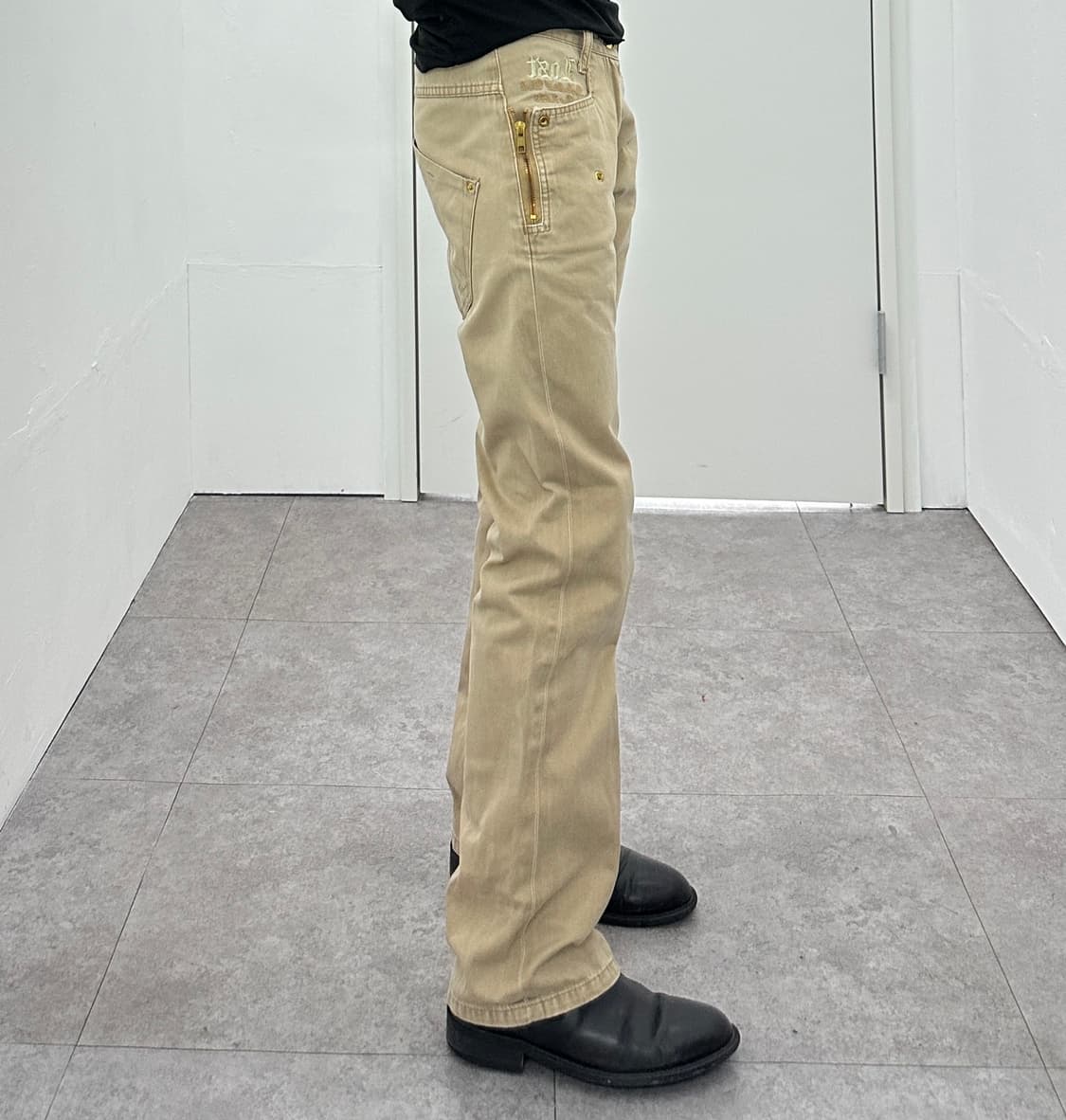 Lost punk lettering zipper detail pants  상품이미지2