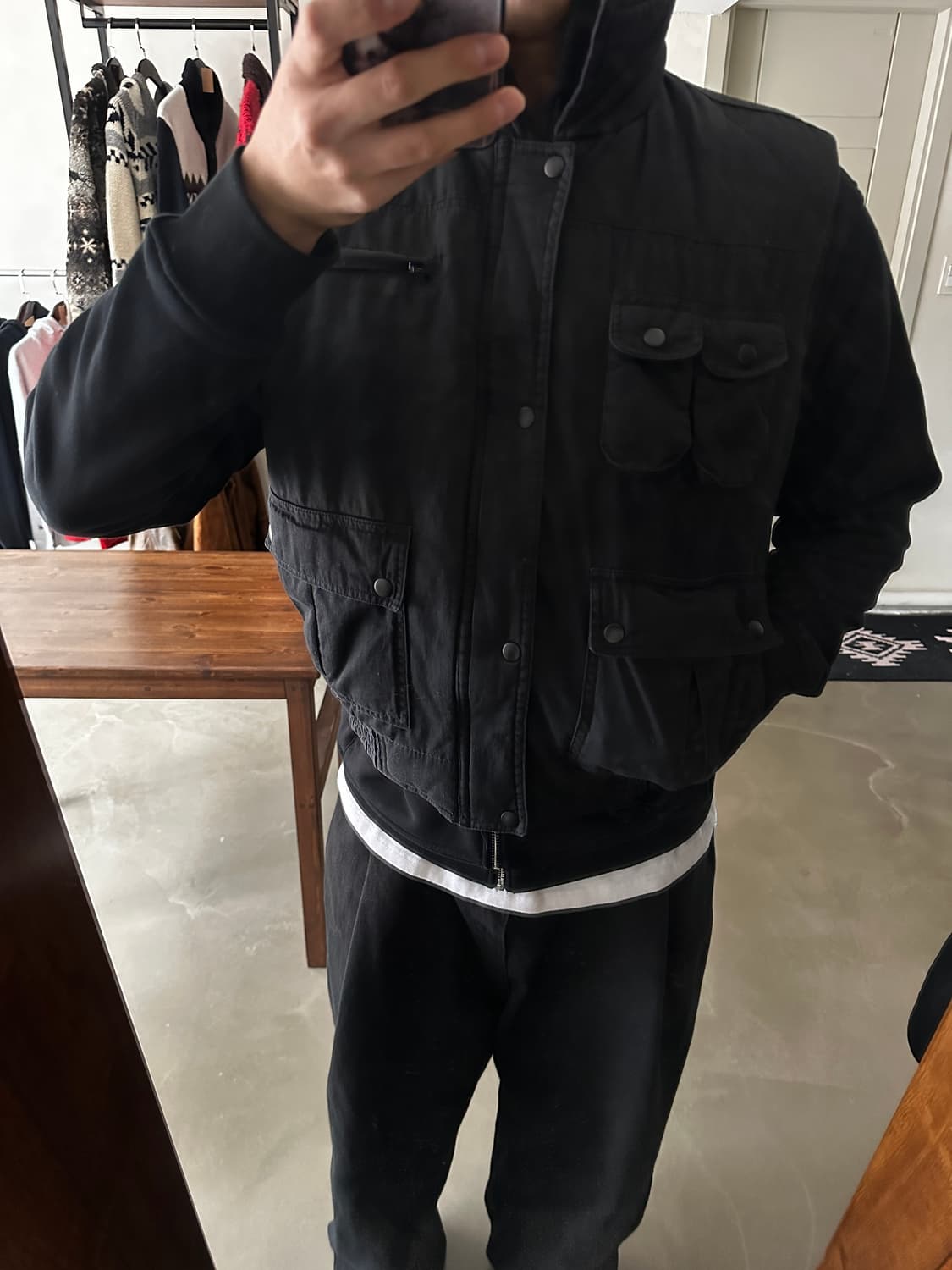 헌팅 디테일 워크웨어 패딩 베스트  상품이미지5