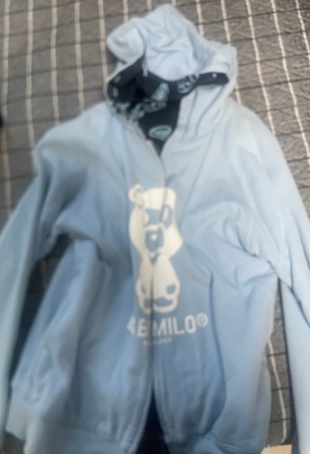 베이프 리버시블 소라색 베이비 마일로 후드집업 상품이미지1