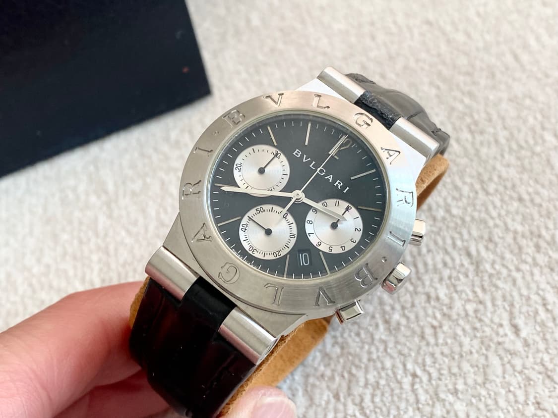 불가리 디아고노 CH35S 35mm 블랙 크로노 쿼츠 미듐 중형 상품이미지5