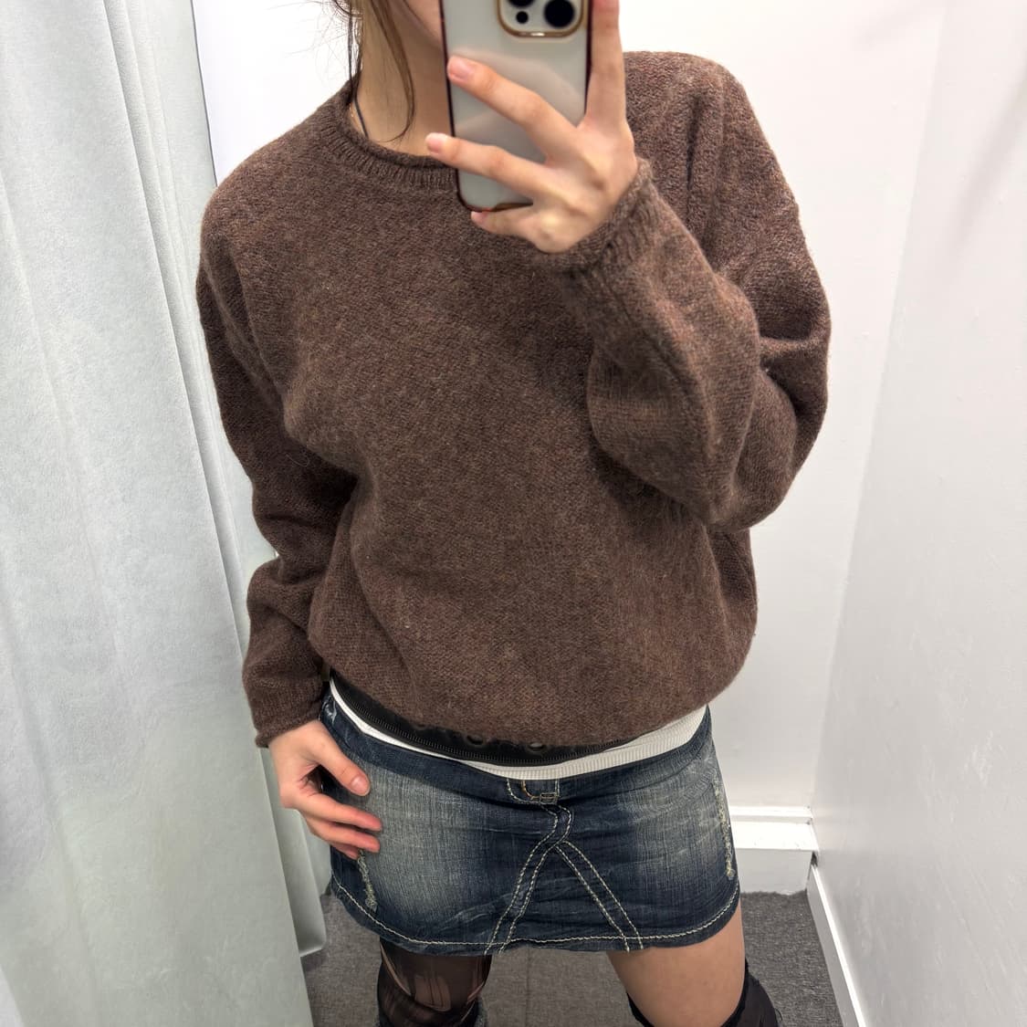 울리치 브라운 니트 상품이미지1