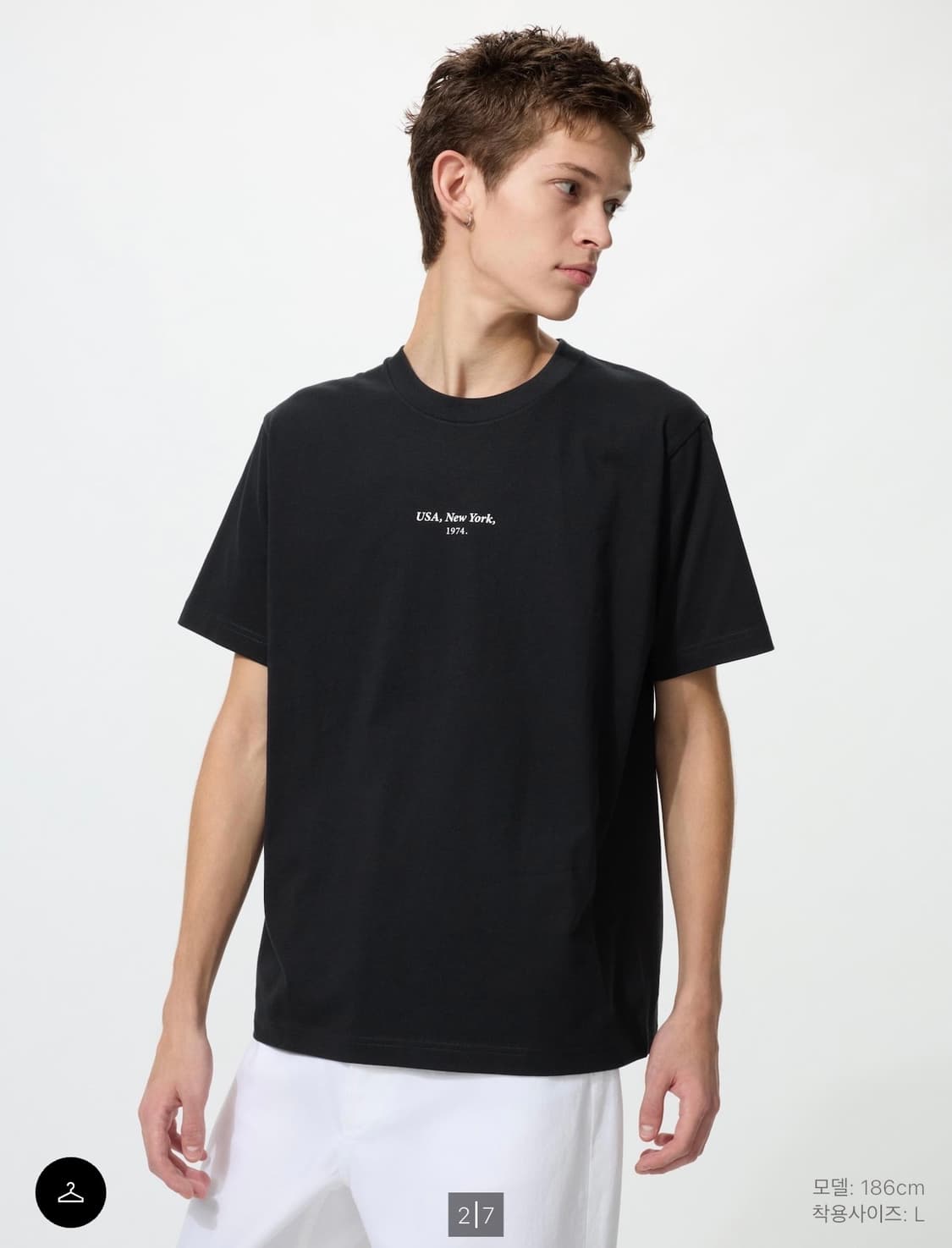 [4XL] 유니클로 엘리엇 어위트 UT 콜라보 티셔츠 블랙 상품이미지3