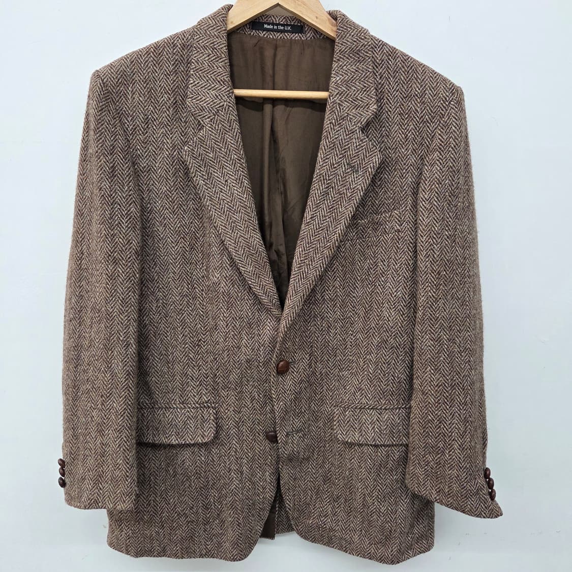 해리스트위드 헤링본 브라운 자켓 남/M 상품이미지2