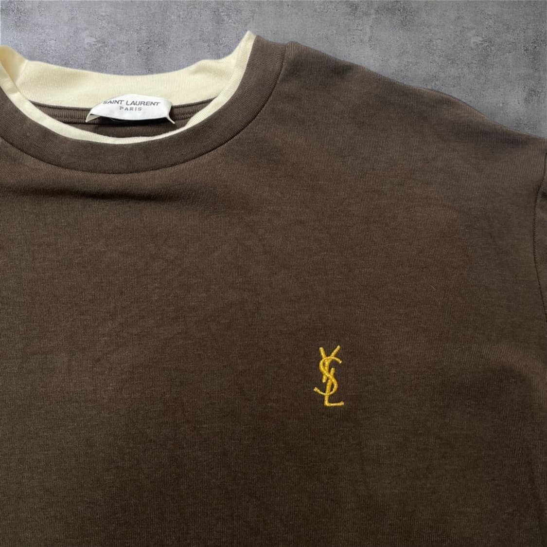 생로랑 Saint laurent 브라운 레이어드 긴팔 티셔츠 상품이미지4
