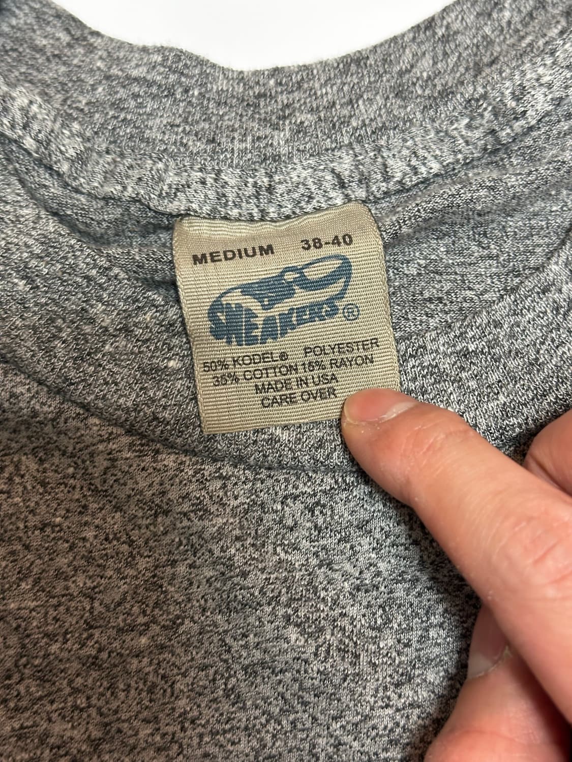 80s 빈티지 US NAVY 트리블렌드 PT 셔츠 (SNEAKERS 택) 상품이미지2