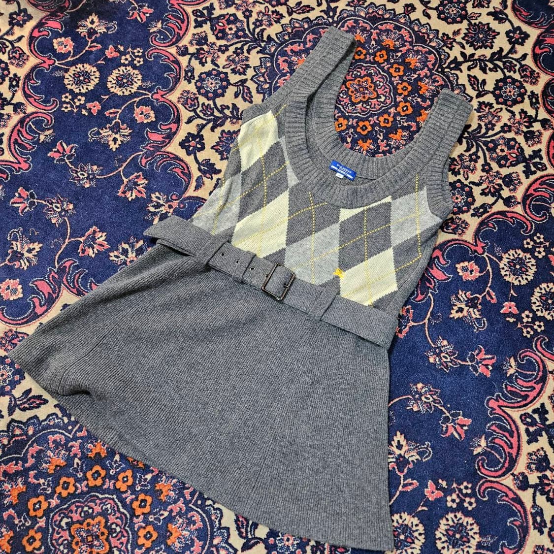 버버리(Burberry) 블루라벨 아가일 벨티드 미니 원피스 38 상품이미지1