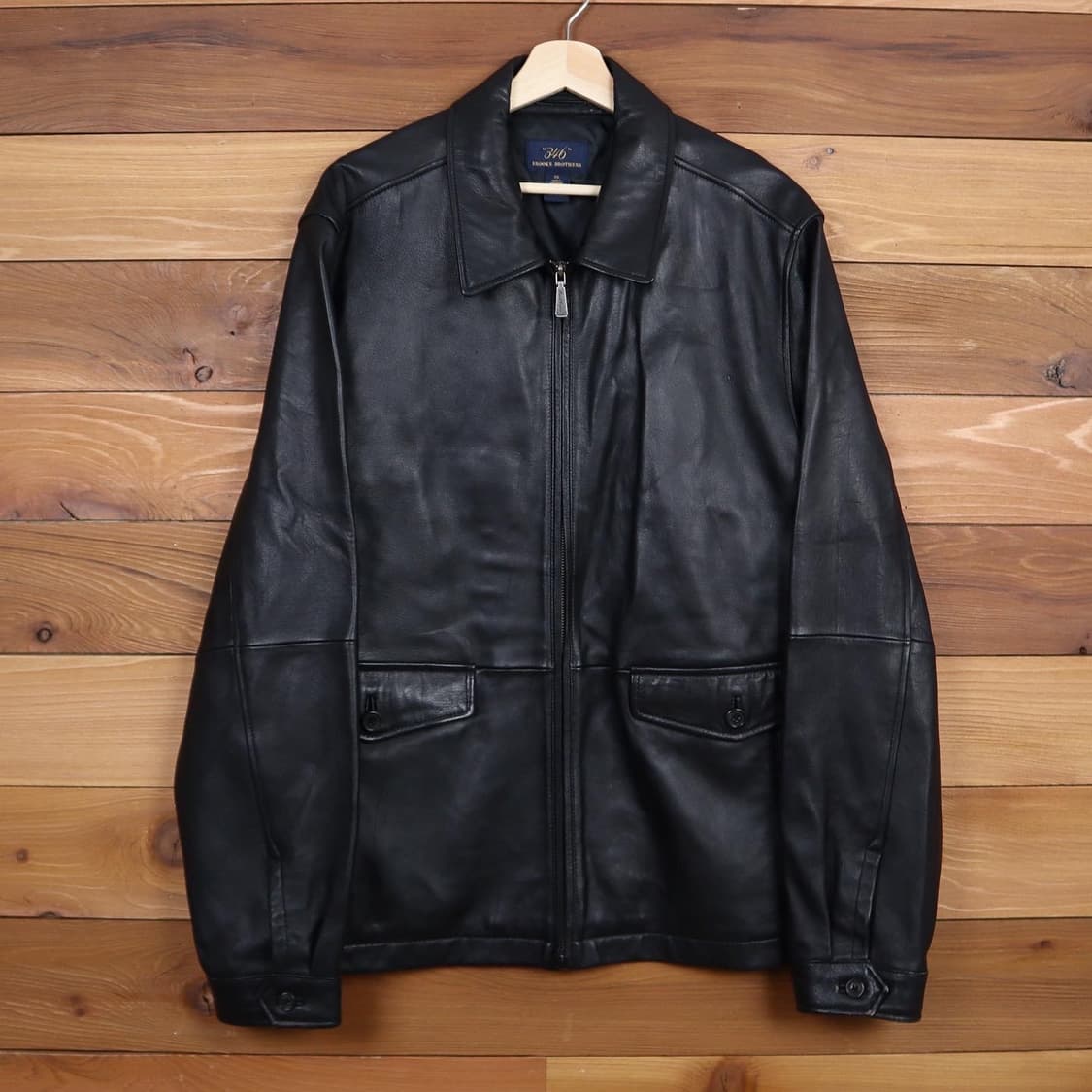 브룩스브라더스 블랙 리얼레더 자켓 상품이미지1