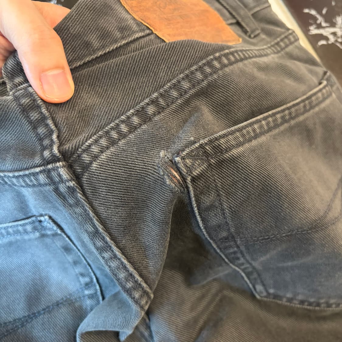 camel denim hand stitch pants 상품이미지9