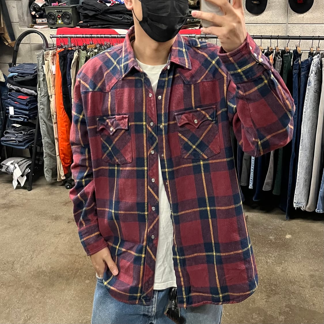 빈티지 헤비 코튼 플란넬 셔츠 (110) 상품이미지5