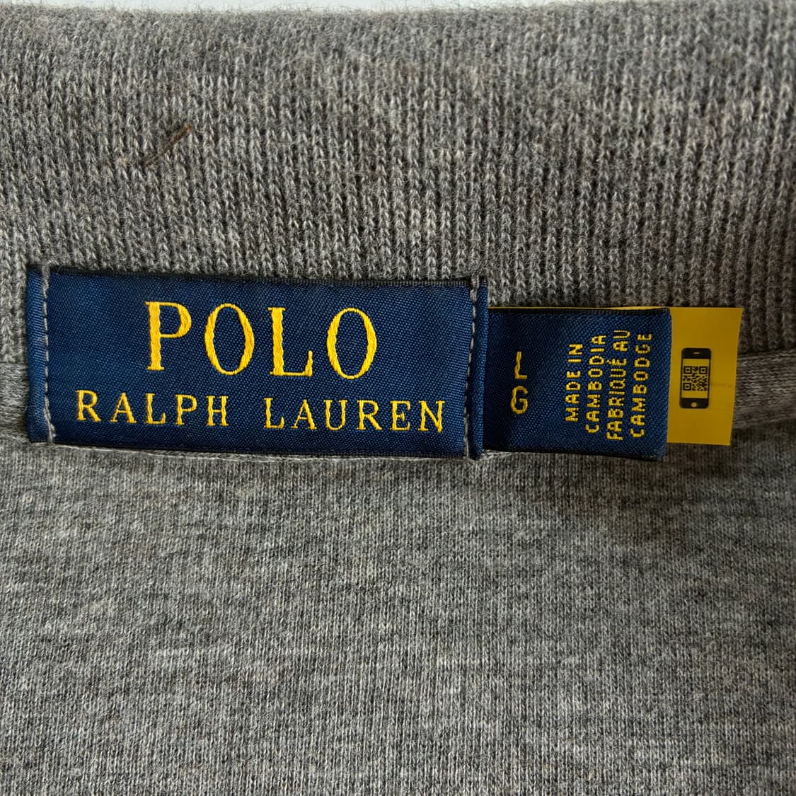 Polo  폴로 랄프로렌 Qr신형 그레이 반집업 니트 상품이미지4