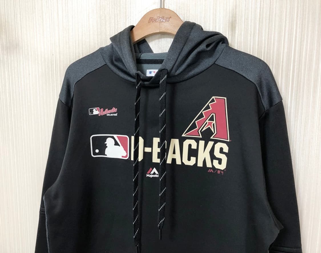 MLB 마제스틱 애리조나 디백스 어센틱 후드티셔츠 M 상품이미지6