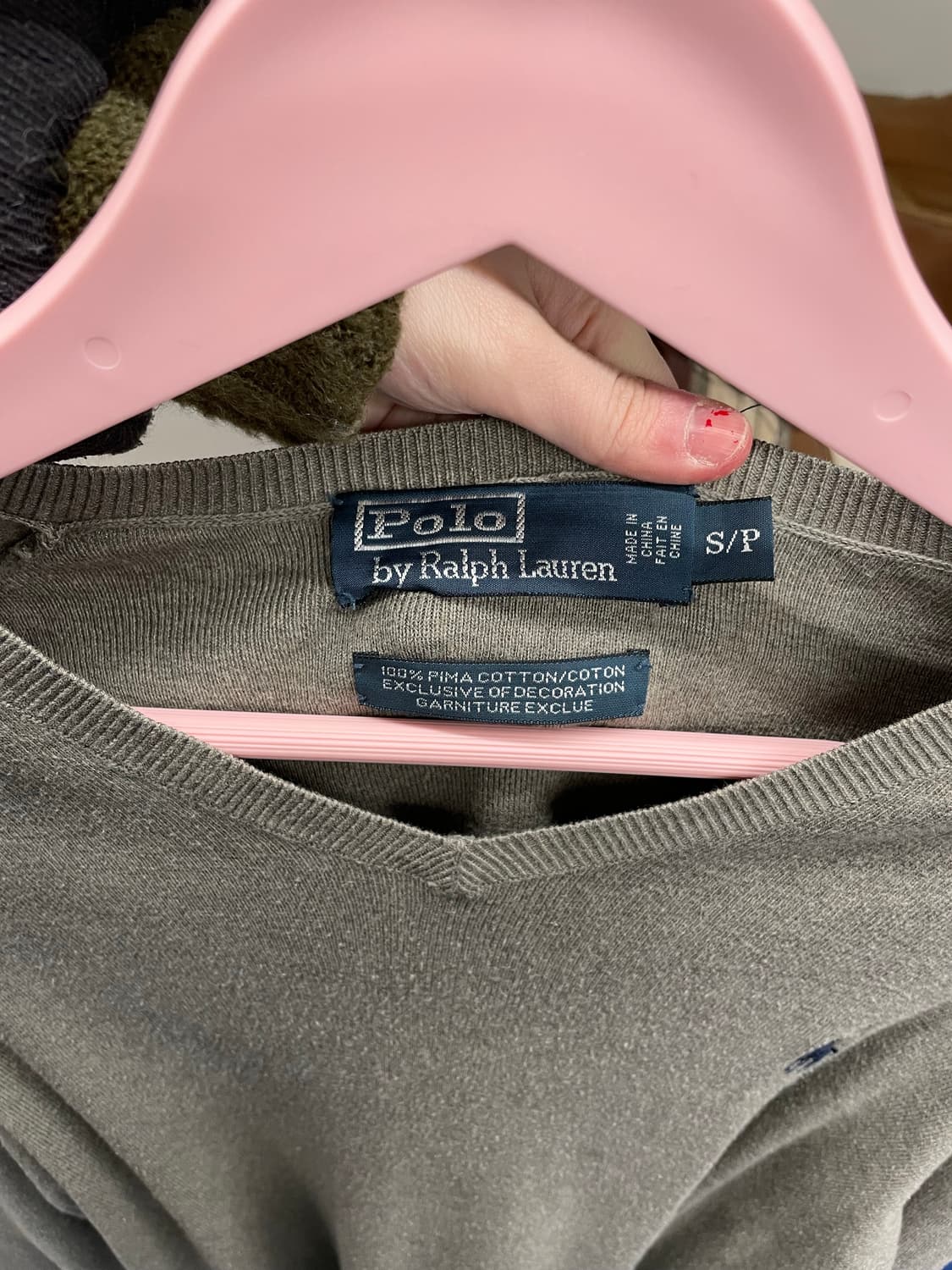 PRL 폴로 랄프로렌 피마코튼 브이넥 니트 상품이미지6