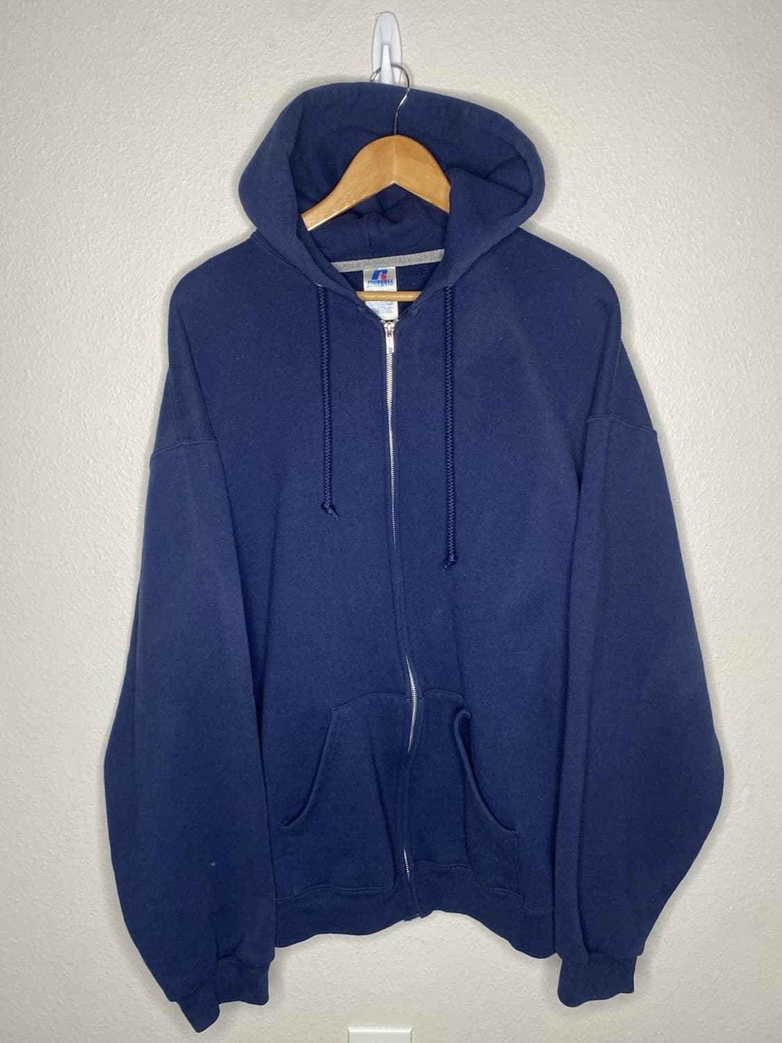 러셀 애슬레틱 빈티지 네이비 후드 집업 상품이미지1