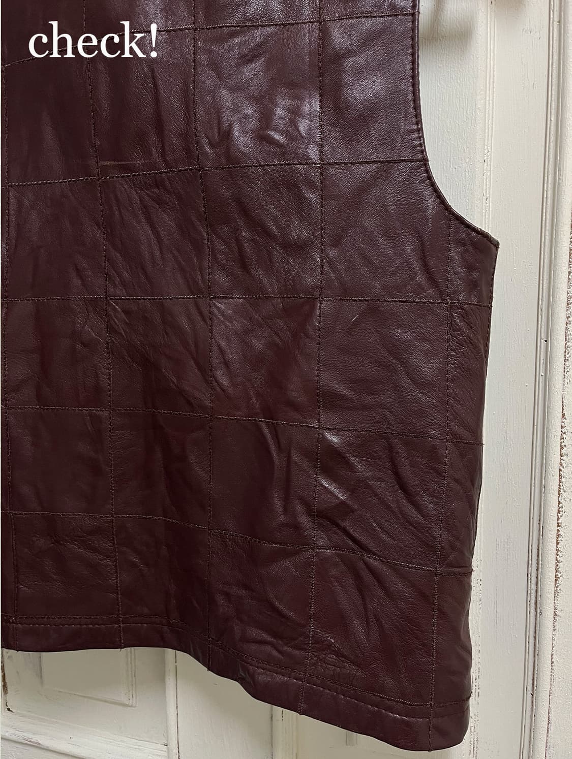 vintage sheepskin leather vest 상품이미지6