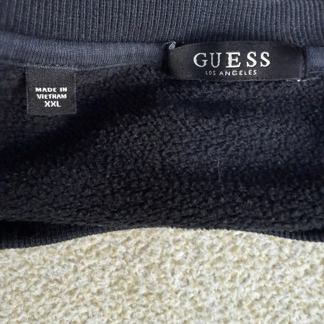 [XXL] 게스 기모 네이비 맨투맨 0108T1 상품이미지3