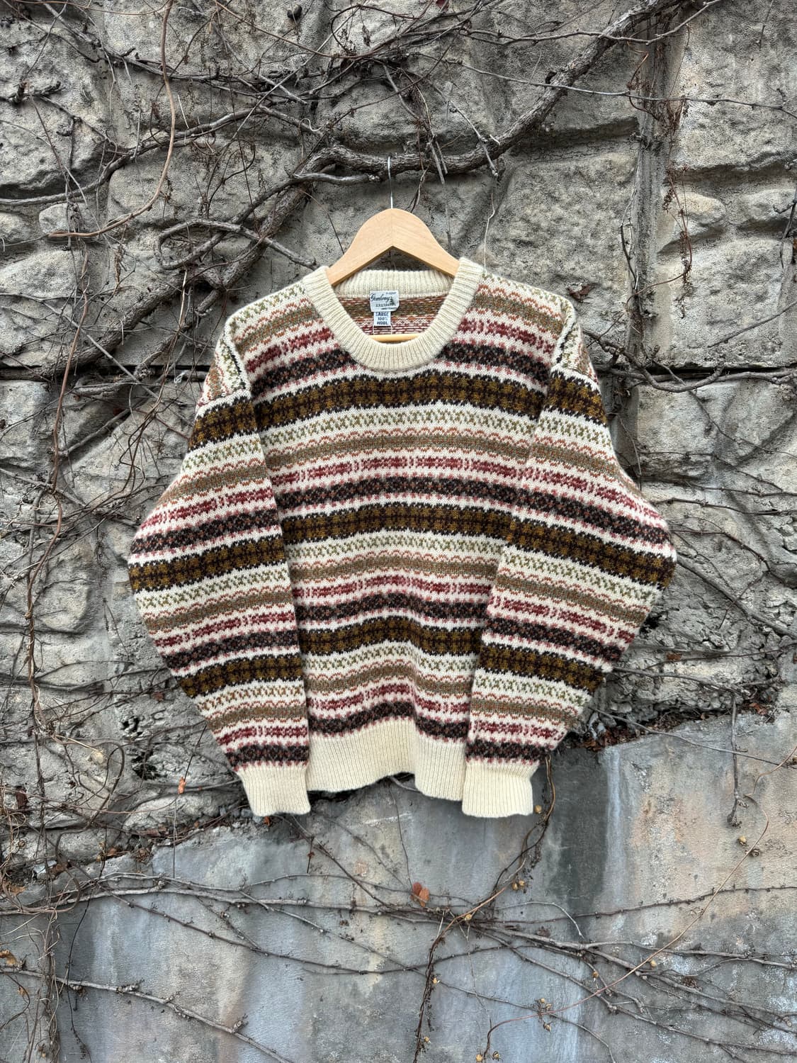 Gembony 핸드메이드 울 페어아일 니트 상품이미지1