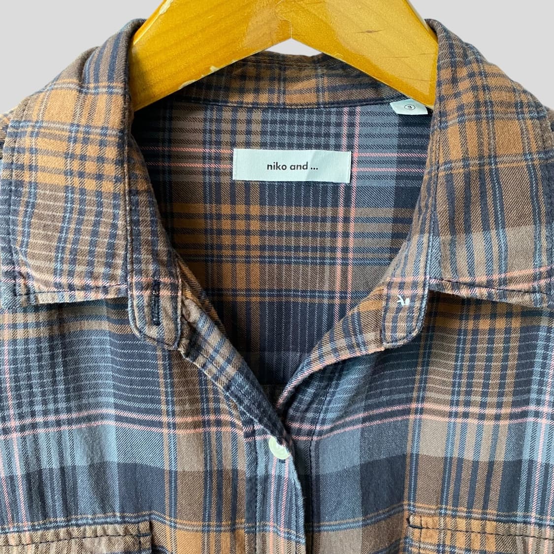 (여성M)니코앤드 체크 셔츠 롱 원피스 상품이미지3