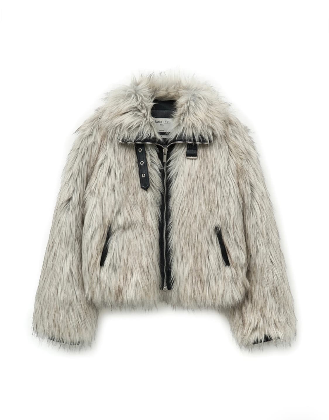 마뗑킴 넥 버클 퍼 아이보리 상품이미지1