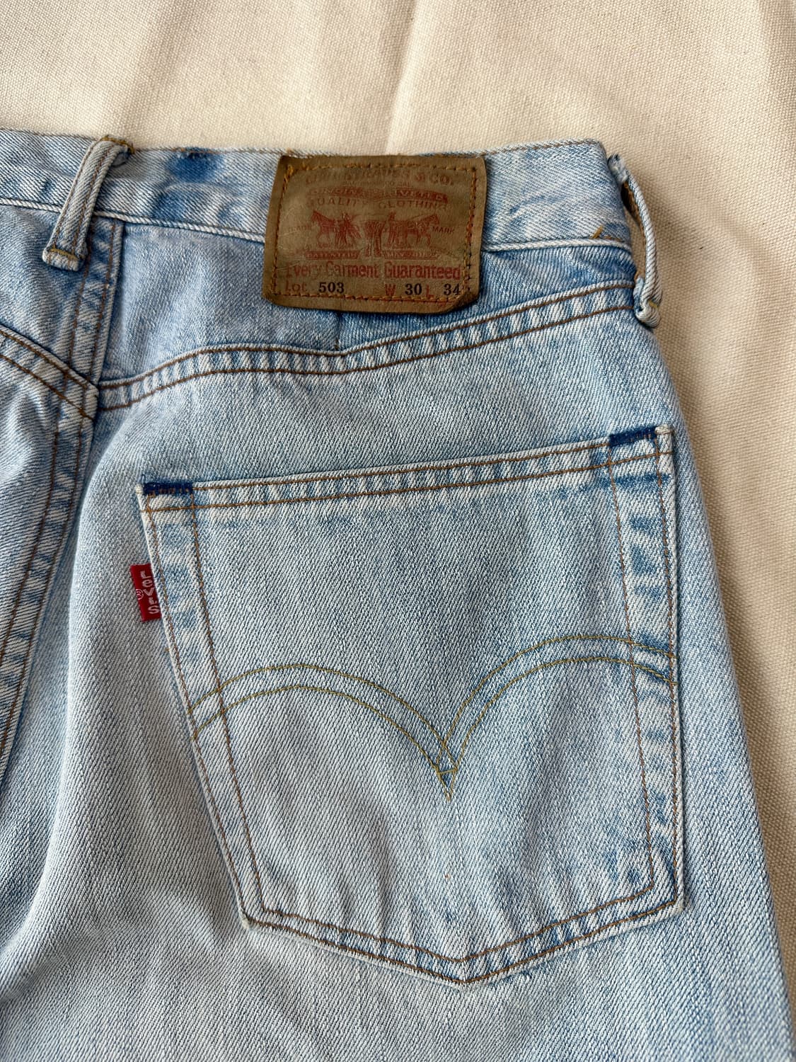 리바이스 503 사이드 패널 플레어 데님팬츠 30 made in Japa 상품이미지7