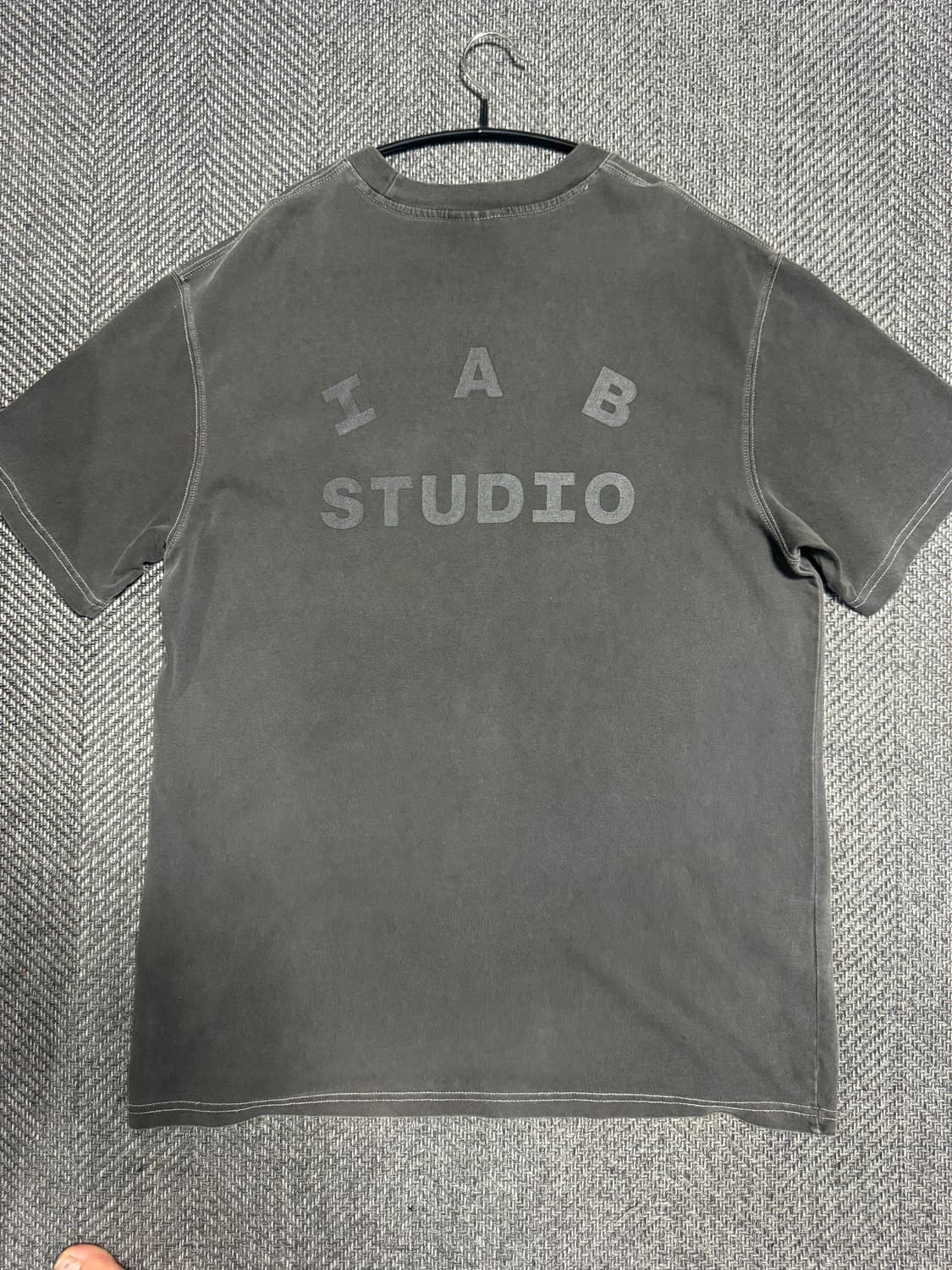 아이앱 스튜디오 피그먼트 티셔츠 블랙 L 상품이미지4