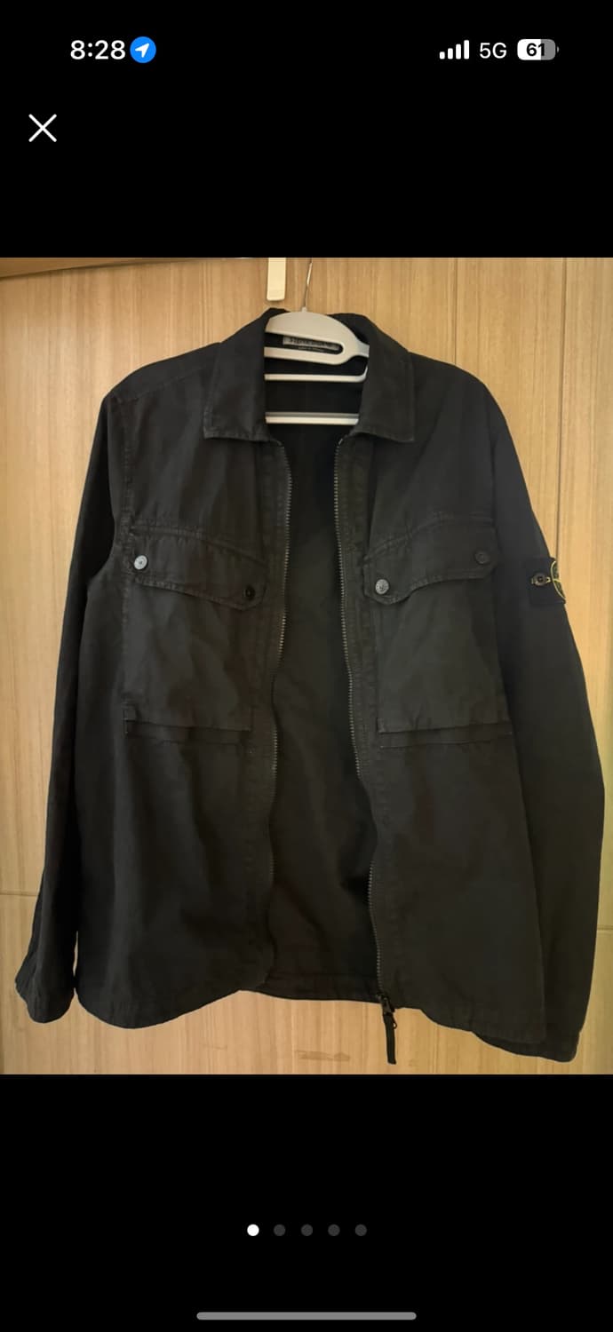 스톤아일랜드23fw 브러쉬드 오버셔츠 블랙M 상품이미지1