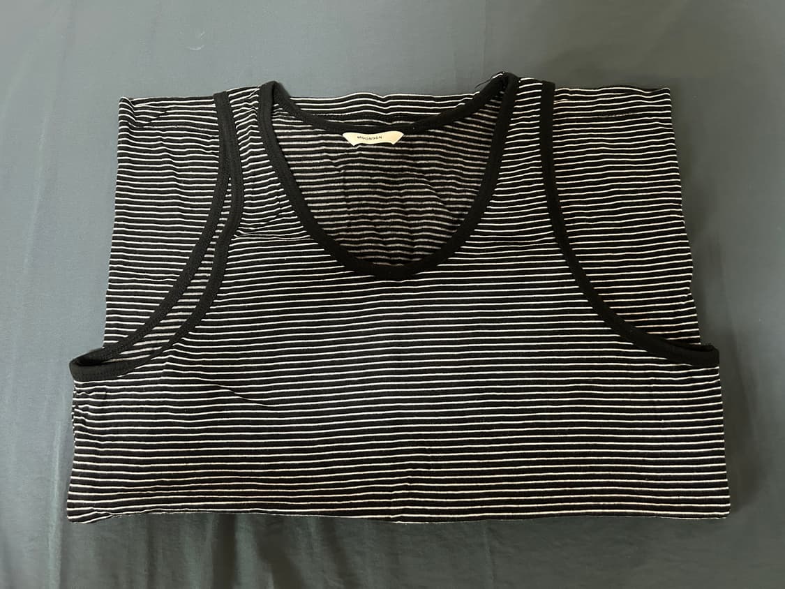 문선 Marine Stripe Loose Sleeveless 상품이미지1