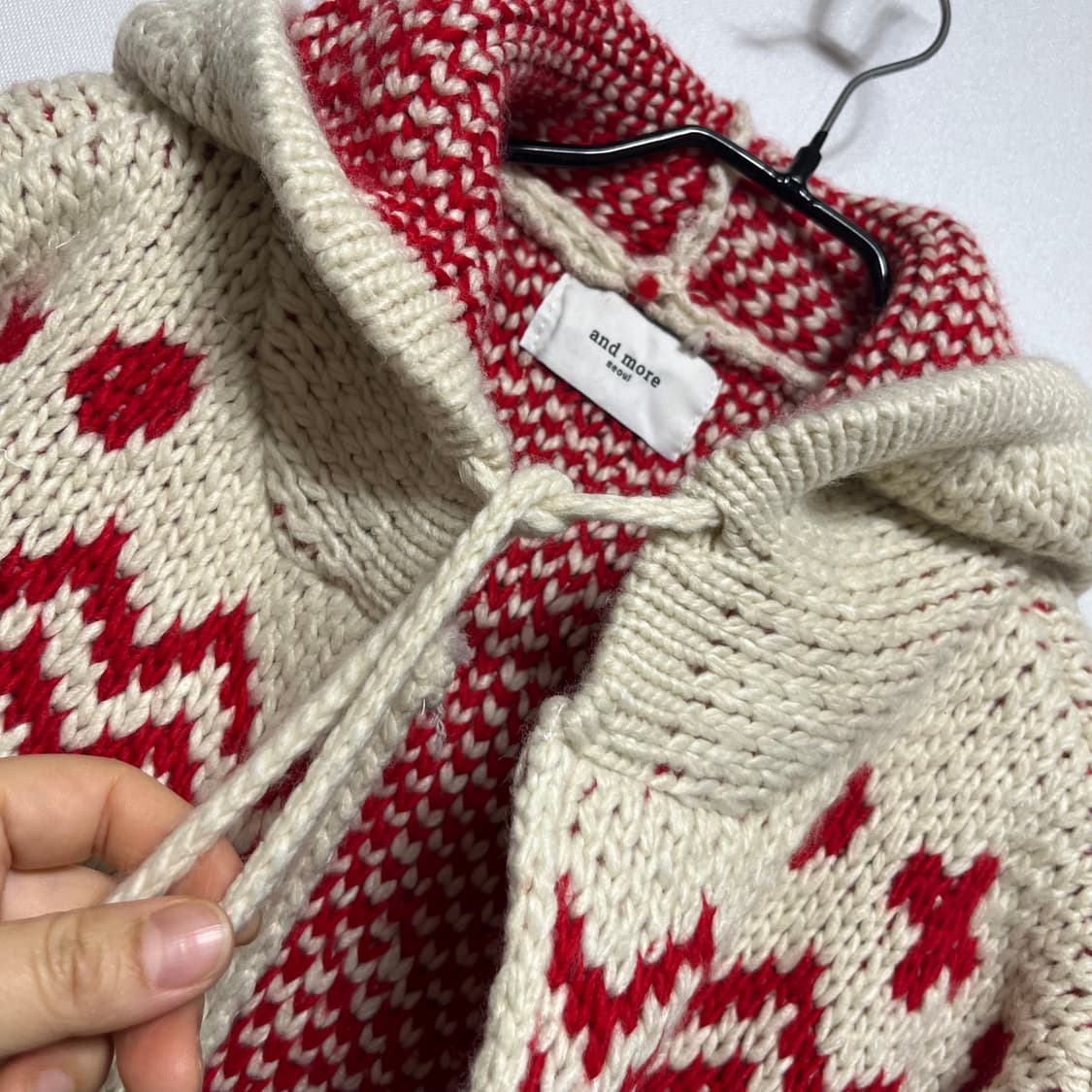 앤드모어 노르딕 패턴 니트 가디건 자켓  상품이미지5