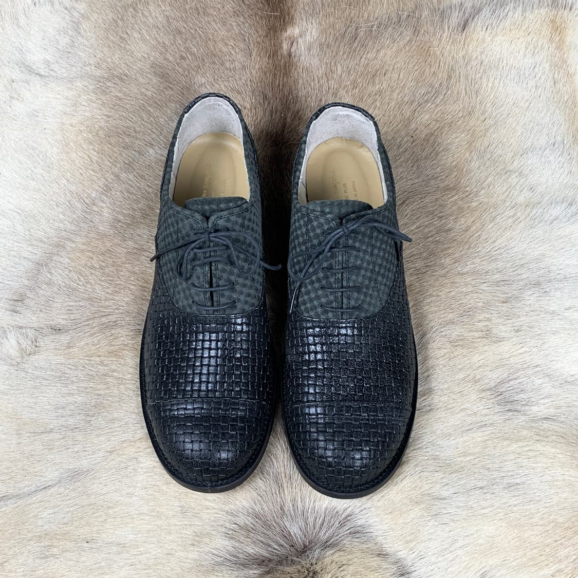 꼼데가르송 옴므 플러스 믹스드 레더 더비 슈즈 상품이미지2